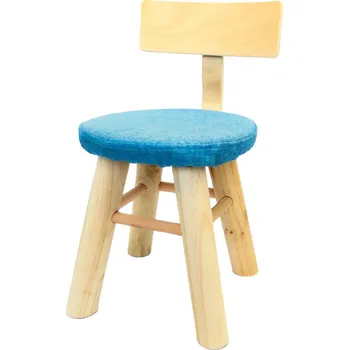 Polštář Pro Háčkování Dětská dřevěná polstrovaná stolička s opěradlem 27,2x49 cm - II. jakost