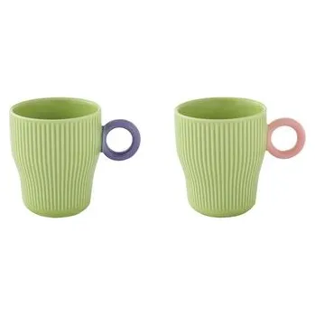 Sada dvou porcelánových hrnků Twist & Match Green (cs, Easy Life)