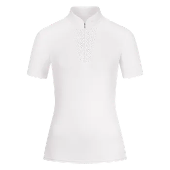 Jezdecké oblečení Závodní triko Waldhausen Paola, bílé, 128/134