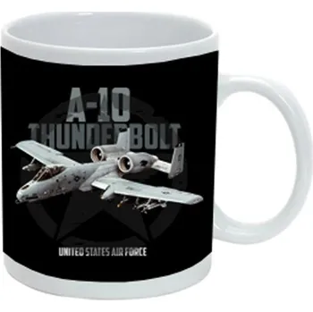 Hrnek Striker A-10 Thunderbolt II - černý-bílý