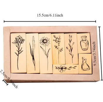 Dětské razítko Dřevěná razítka na diy dekorace | retro razítka - A