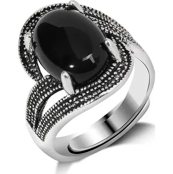 Prsten Nastavitelný prsten | šperky - 40 Černý achát