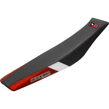 Moto sedlo BLACKBIRD potah sedla HUSQVARNA CR/WR 125 09-13; TE/TC 250/310 08-13, TE/TC 250/450/510 08-10 DREAM 4 HUSQVARNA barva černá bílá červená (BLACKBIRD potah sedla HUSQVARNA CR/WR 125 09-13; TE/TC 250/310 08-13, TE/TC 250/450/510 08-10 DREAM 4 HUSQVARNA barva