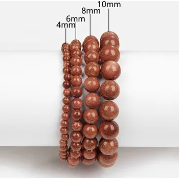 Náramek Korálkový náramek pro muže i ženy | šperky1 ks - 5 Pískovec , 10 mm , 21 cm