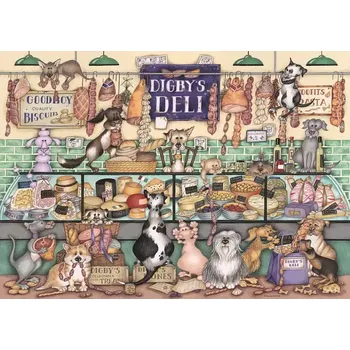 RAVENSBURGER Puzzle Digbyho uzeniny a zvířecí veselí 1000 dílků