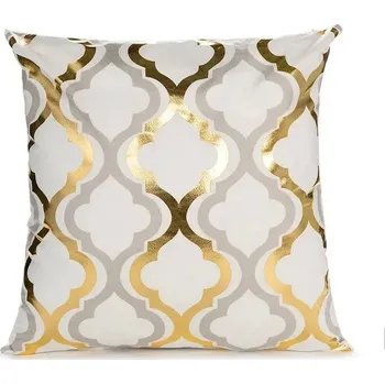 Povlak na polštářek Zlatý povlak na polštář se zlatým listem pro dekoraci domova | povlak polštář, dekorace - Bílý diamant