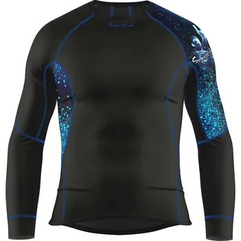 Pánské funkční triko dlouhý rukáv ARCHITECT černá Bamboo Ultra - Modrá / 3XL