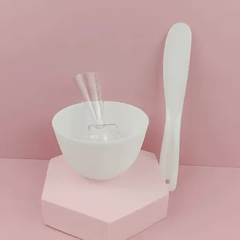 Kosmetická sada Sada pro míchání pleťové masky pro ženy | kosmetická sada, pomůcky na pleť - 3KS bílá