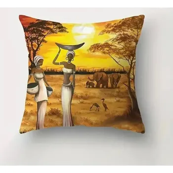 Povlak na polštářek Africký dekorativní povlak na polštář | venkovní polštář, etnický povlak - Afrika-C