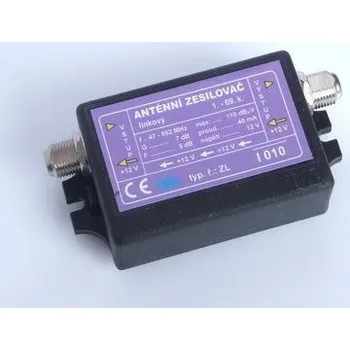 Příjem digitálního pozemního vysílání Zesilovač anténní výkonový, linkový 1-69 TV kanál DVB-T I010