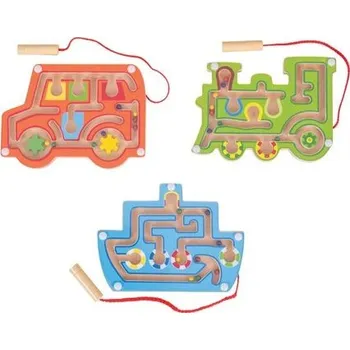 Hlavolam Bigjigs Toys dřevěný magnetický labyrint 1 ks