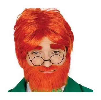 Karnevalová paruka Fiestas Guirca Pánská zrzavá paruka s vousy a obočím