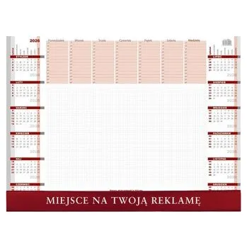 Kalendář Kalendarz 2026 biuwar z listwą