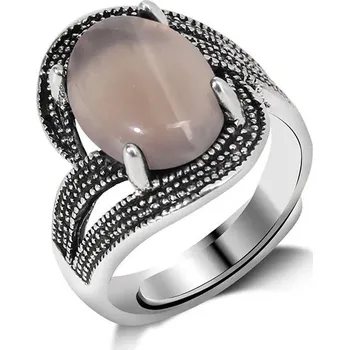 Prsten Nastavitelný prsten | šperky - 41 Achát šedý