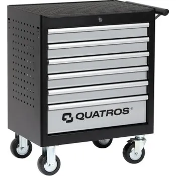 Dílenský vozík, nevybavený, 6 zásuvek, deska s pěnovou výplní EVA - QUATROS QS17062