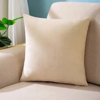 Polštář Sametový dekorativní polštář na gauč i postel | povlak, polštář - Bílý