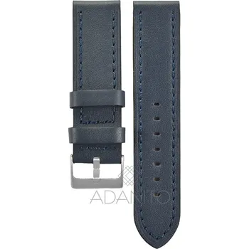 Řemínek na hodinky Kožený řemínek na hodinky 22 mm modrý