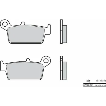 Brzdová destička BREMBO brzdové destičky KH131 karbonové keramické (BREMBO brzdové destičky KH131 karbonové keramické)