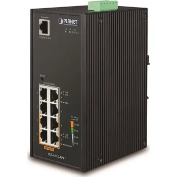 Switch Planet IGS-4215-4P4T průmyslový L2 switch, 8x1Gb, 4x PoE 802.3af 140W, 48-54VDC, -40~75°C, IP30