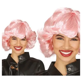Karnevalová paruka Fiestas Guirca Krátká dámská růžová paruka 50´léta