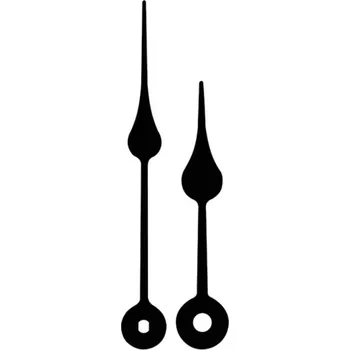 Stopky Ručky kovové pár - černé list