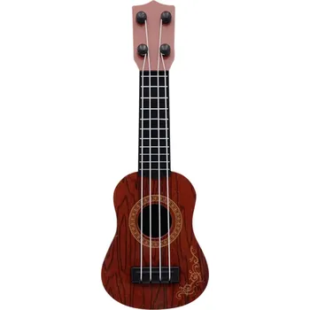 Hudební nástroj pro děti Dětské ukulele pro začátečníky s nylonovými strunami | hudební hračka - Hnědý