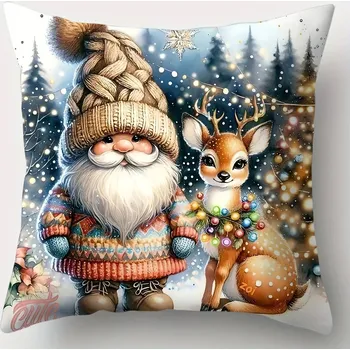 Vánoce Vánoční povlak se stromkem na polštář pro dekorace | vánoční povlak, vánoční polštář - Styl1