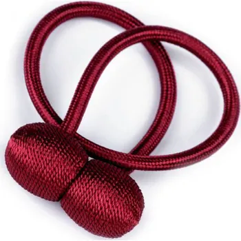 Uchycení záclony a závěsu Dekorační úvaz / šňůra na závěsy s magnetem, Balení 2 ks, Varianta 5 hnědá