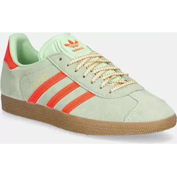 Dámské tenisky Semišové tenisky adidas Originals Gazelle zelená barva, JH7212 70X, EUR 35.5