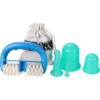 Masážní přístroj Sada silikonových baněk pro vakuovou masáž obličeje a těla | masážní sada, silikonové baňky - 5 ks zelené