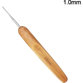 Jehlice Bambusové háčkovací jehlice pro jemné pletení | háčkovací pomůcka, jehlice - 1,0 mm