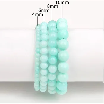 Náramek Korálkový náramek pro muže i ženy | šperky1 ks - 9 Amazonit , 8 mm , 19 cm