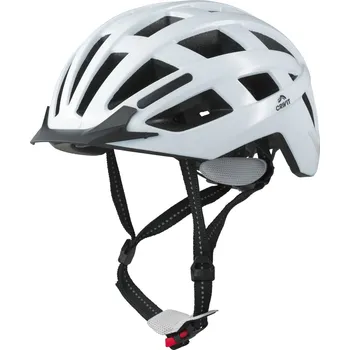 Cyklistická přilba CRIVIT Dámská / Pánská cyklistická helma s koncovým světlem (bílá, S/M)
