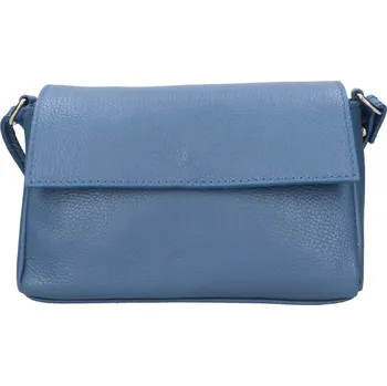 Kabelka Dámská kožená crossbody kabelka Italia Darina - modrá