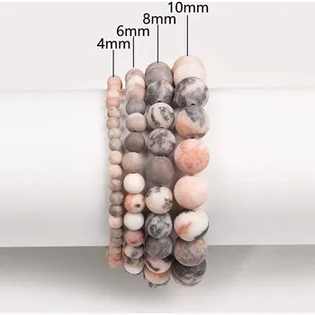 Náramek Korálkový náramek pro muže i ženy | šperky1 ks - 1 Růžová zebra , 8 mm , 17 cm