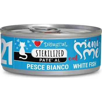 Krmivo pro kočku 12ks-12x85g Disugual Mini-Me Sterilised bílé ryby vlhké krmivo pro kočky