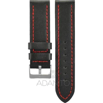 Řemínek na hodinky Kožený řemínek na hodinky 22 mm černý