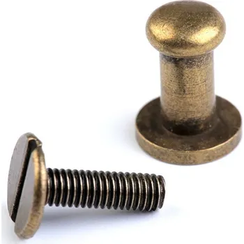 Nýt Sedlářský nýt šroubovací Ø6 mm Varianta: 4 (14 mm) staromosaz, Balení: 50 pár