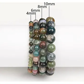 Náramek Korálkový náramek pro muže i ženy | šperky1 ks - 10 Achát indický , 4 mm , 19 cm