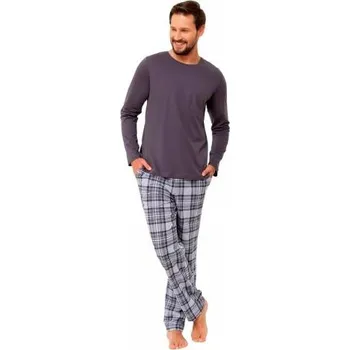 Pánské pyžamo Pánské pyžamo Wiliam 1264/22 HOTBERG grafit (šedá) M