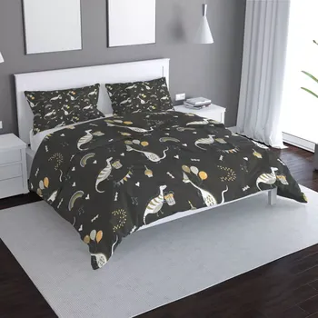 Povlečení Saténové povlečení Dinosauří párty - Sablio - 140x220 / 90x70