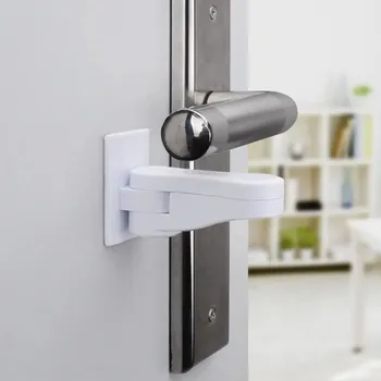 Dětský bezpečnostní prvek Dětská pojistka na dveře a kliky proti otevření | bezpečnostní zámek, ochrana dětí - Bílý