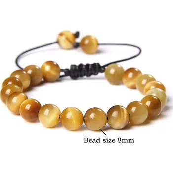 Náramek Náramek tygří oko pro muže | šperky - 6 Žluté tygří oko