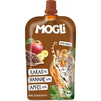Jablko - banán - kakaová pěna bez přidaných cukrů demeter bio 100 g - MOGLI