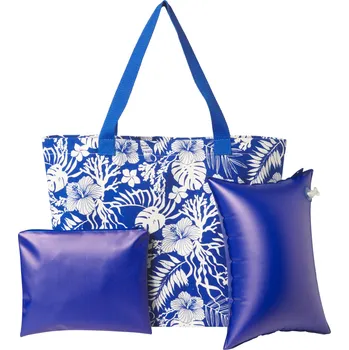 Plážová taška CRIVIT Sada plážové tašky a polštářku, 3dílná (tropical)