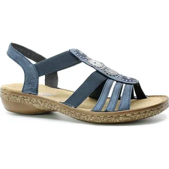 Dámské sandále RIEKER 628G9-16 blue, dámské sandály vel.42