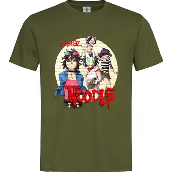 Pánské oblečení Tričko Gorillaz | Noodle Druh: Pánské, Barva: Khaki, Velikost: S