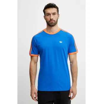 Pánské tričko Bavlněné tričko adidas Originals Q2 Monogram Cal JD0700 modrá 55X, vel. S