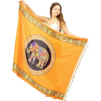 Šátek Sarong / pareo Slon oranžový, Sittar