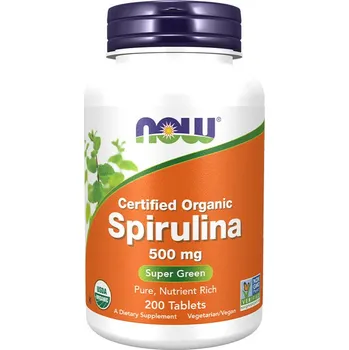 Now Foods Organická spirulina 500 mg – 200 tablet